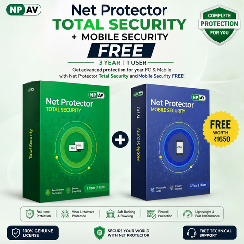 Net Protector Total Security 3 Years + Mobile Antivirus Free